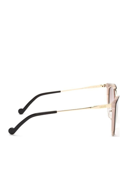 Liu Jo Damen Sonnenbrille mit Schwarz Gestell und Rosa Spiegel Linse LJ709S-004