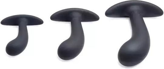 Master Series Curved Anal Trainer Anale Plugs Elektrische Gitarren Black 3Stück