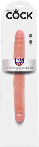 King Cock Slim Double Διπλό Dildo Light 30cm