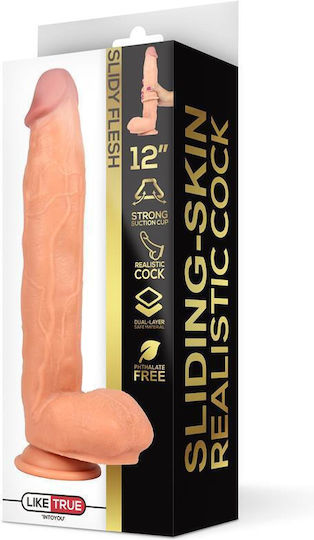 IntoYou Ρεαλιστικό Dildo με Βεντούζα Ροζ 23.5cm