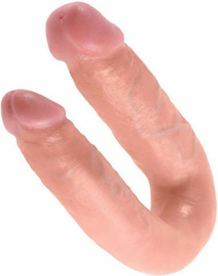 King Cock Διπλό Dildo με Βεντούζα Flesh 34cm