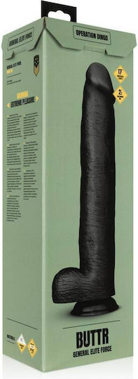 Buttr Ρεαλιστικό Dildo με Βεντούζα Μαύρο 43.2cm