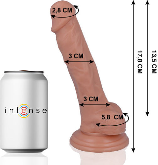 Intense Mr Intense Realistic Cock 9 Ρεαλιστικό Dildo με Όρχεις και Βεντούζα Flesh 17.8cm