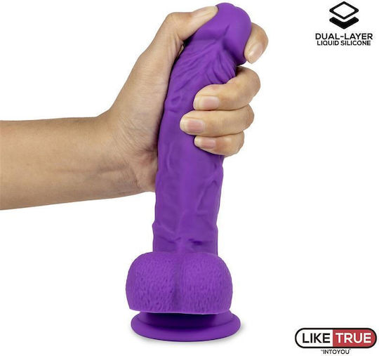 IntoYou Ρεαλιστικό Dildo με Βεντούζα Μωβ