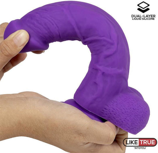 IntoYou Ρεαλιστικό Dildo με Βεντούζα Μωβ