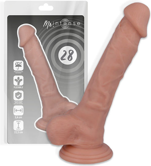 Intense Mr Intense Realistic Cock 28 Ρεαλιστικό Dildo με Όρχεις και Βεντούζα Flesh 22.3cm