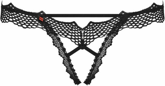 Obsessive Bravelle Women's Sexy Car String with Black Lace
