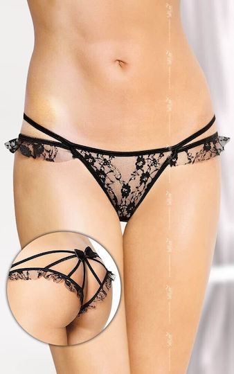 Softline 2447 Lace String Γυναικείο Sexy String Black
