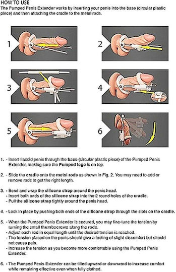 Shots Pumped Penis Extender Μεγεθυντής Έλξης Πέους Λευκός