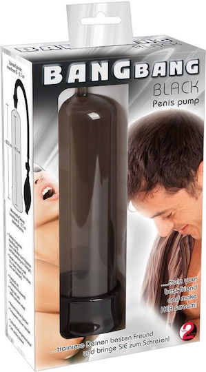 You2Toys Bang Bang Black Penis Pump Τρόμπα Πέους Διάφανη