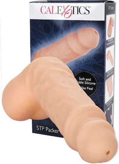 Calexotics Stand-To-Pee Packer Ρεαλιστικό Dildo με Όρχεις Flesh 15.25cm