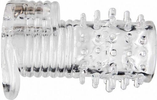 XR Size Matters Empfindungen Vibrierende Texturierte Erektion Sleeve Penis-Verlängerung Transparent 9.5cm