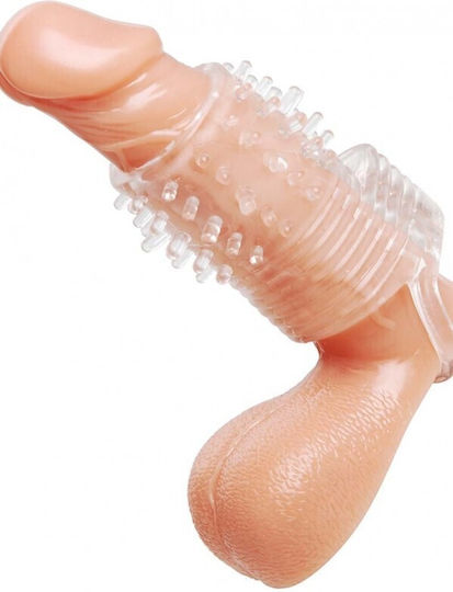 XR Size Matters Empfindungen Vibrierende Texturierte Erektion Sleeve Penis-Verlängerung Transparent 9.5cm