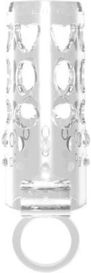 Chisa Novelties Get Lock Vibrating Sleeve Enhancer Penis-Verlängerung mit Vibration Transparent 8cm