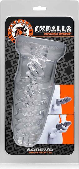 Oxballs Screwd Super Squishy Corkscrew Jackoff Penis Extension Transparent 17.8cm