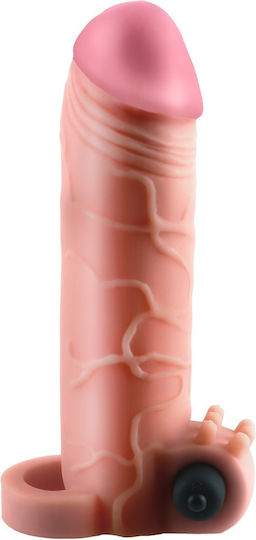 Pipedream Fantasy X-tensions Vibrating Real Feel Προέκταση Πέους με Δόνηση Μαύρη 16.5cm
