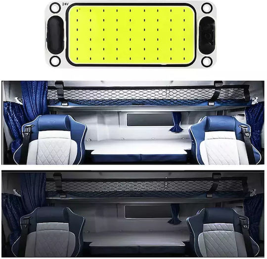 Led Vehicle Ceiling Light Strong Light 54 Led Cob 5400lm 12/24v Switch Tc-165