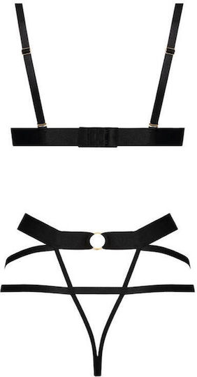Anais Apparel Izaro Sexy Σετ Εσωρούχων Διχτυωτό Brown 2τμχ