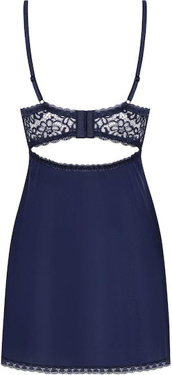 Obsessive Drimera Σετ Sexy Νυχτικό με Δαντέλα Deep Blue
