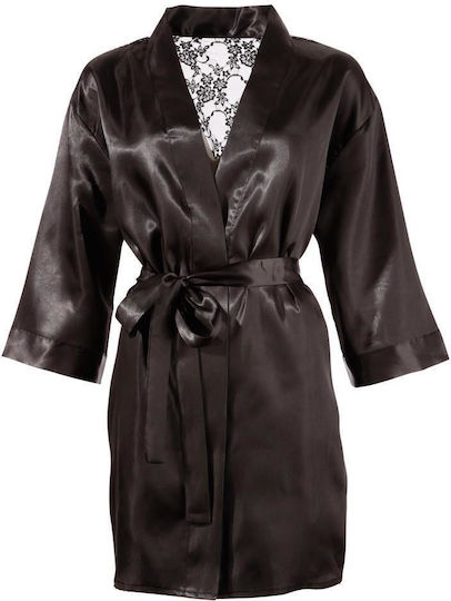 Cottelli Collection Sexy Ρόμπα Μαύρη