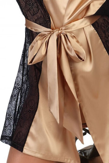 Beauty Night Stephanie Set Sexy cu Halat Gold