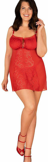 Obsessive Blossmina Sexy Σετ με Ρόμπα Chemise & Thong Red