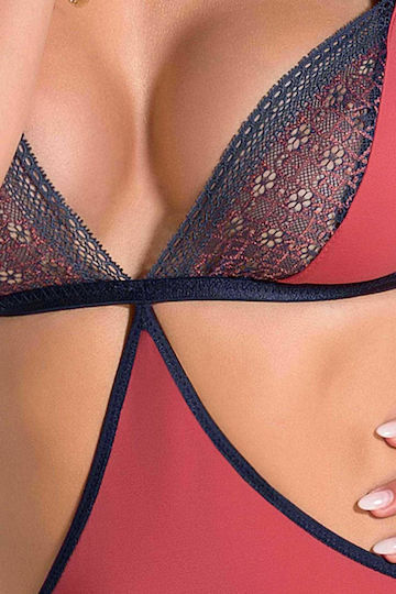 Casmir Lingerie Sylviane 10181 Sexy Baby Dolls Rot / Schwarz