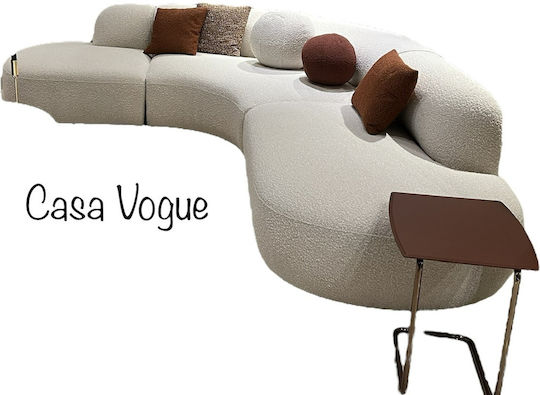 Bjorn Ecke Sofa mit Umkehrbarer Winkel Weiß 300x260cm
