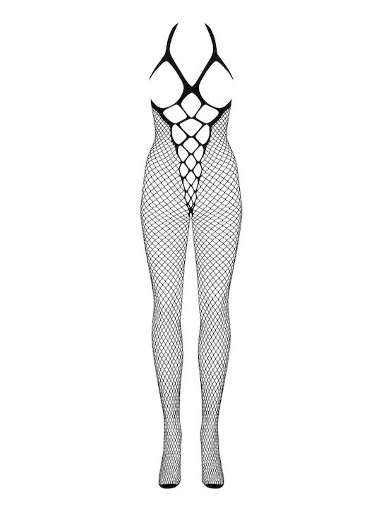 Obsessive N106 Sexy Bodystockings Gittermuster mit Offenem Schritt Schwarz