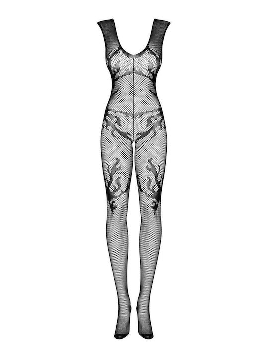 Obsessive Sexy Bodystocking Mesh With Open Crotch Black