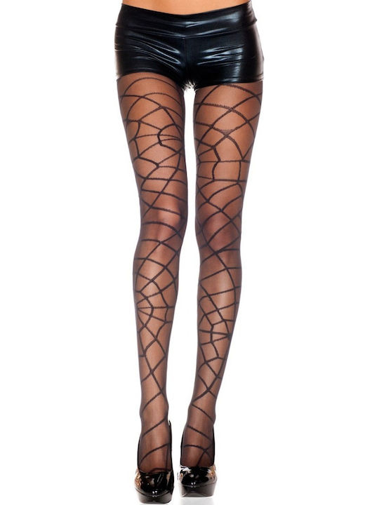 Music Legs Dresuri Sexy Tip Plasă De Păianjen Negru