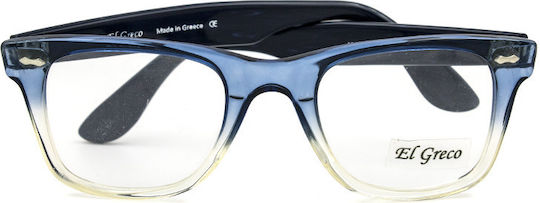 El Greco 1041 C8 Prescription Eyeglass Frames Blue