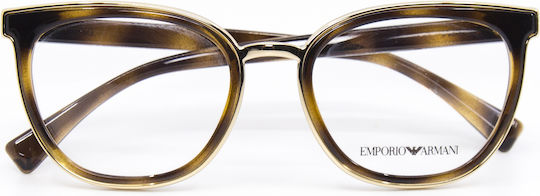 Emporio Armani Eyeglass Frame Brown Tortoise EA3155 5026