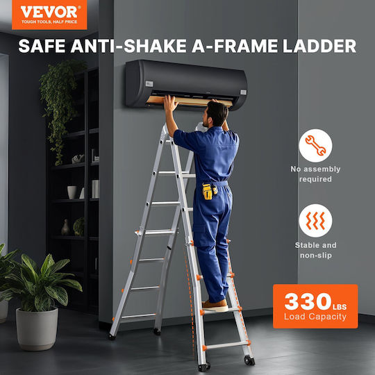 Vevor Telescoping Ladder A Frame 20 Ft Extension Multi-Function Homework