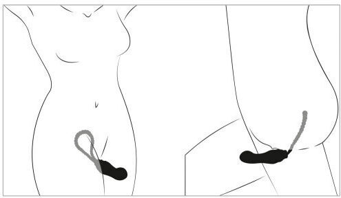 You2Toys Black Velvets Strapless Strap On with Dildo 22cm in Black Color