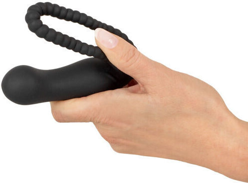 You2Toys Black Velvets Strapless Strap On with Dildo 22cm in Black Color