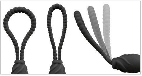 You2Toys Black Velvets Strapless Strap On with Dildo 22cm in Black Color