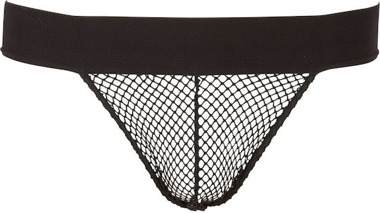 Svenjoyment Underwear Net Boxer with Shiny Straps Black