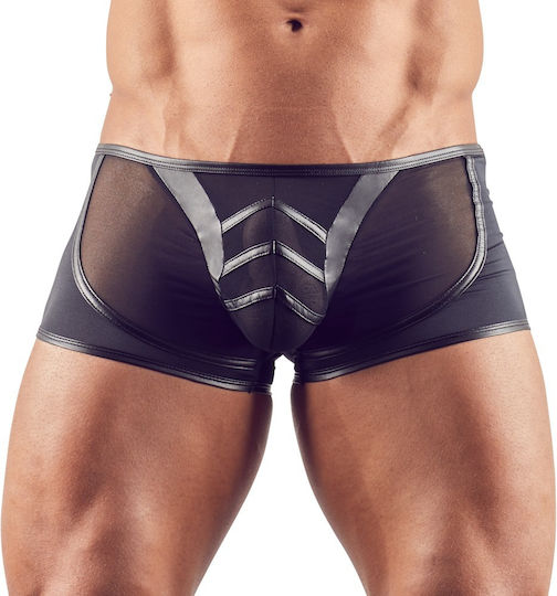 Svenjoyment Underwear Net Boxer with Shiny Straps Black