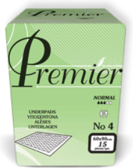 Mediform Premier Incontinence Underpads Normal 3 Drops 60x90cm 15pcs