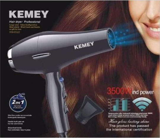 Kemei KM-8522 Ionic Hair Dryer 3500W Brown