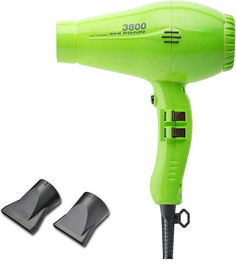 Parlux 3800 Ionic Professional Hair Dryer 2100W Green