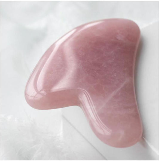 Fluff Εργαλείο Gua Sha από Ροζ Χαλαζία 1τμχ