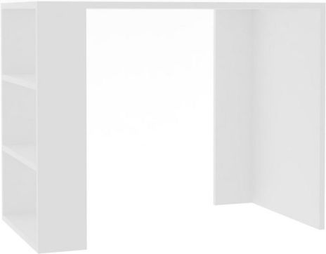 Бюро Cool Дървено с Библиотека Бяло 90x50x70см