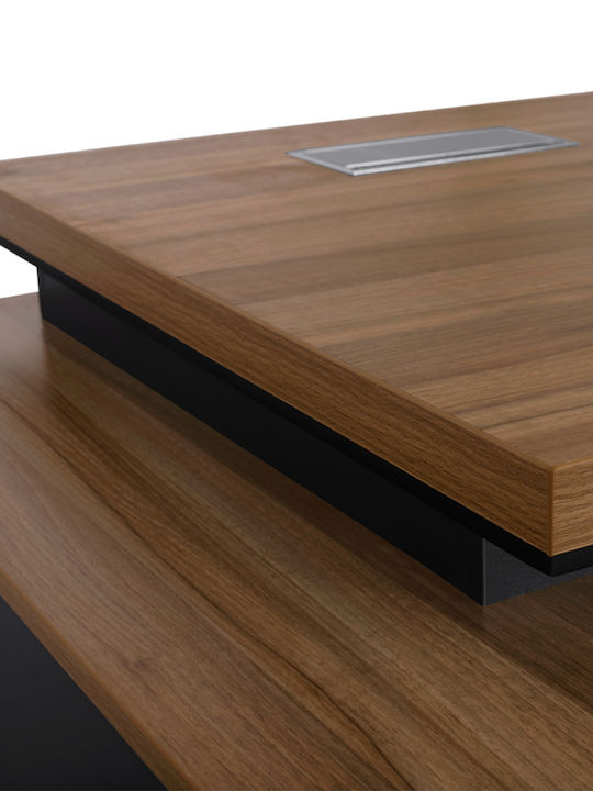 Corner Professional Office Supreme Wooden Natural 199x180x76cm