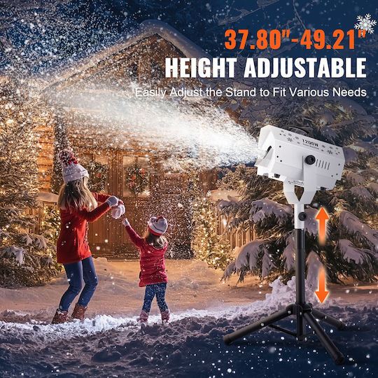 Vevor Snow Machine 1200w Snow Making Machine Ρυθμιζόμενο Ύψος Βάσης