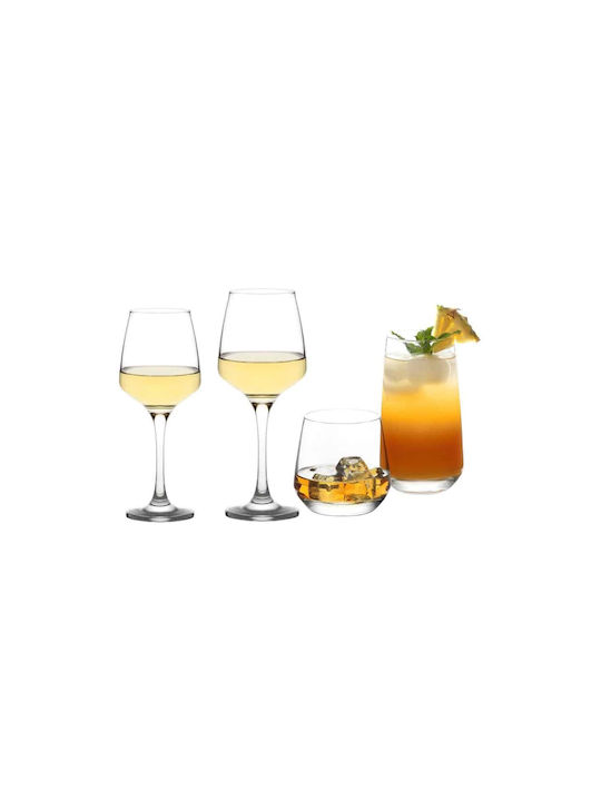 Gurallar Set of Glasses for White and Red Wine made of Glass Stemmed 480ml 36pcs