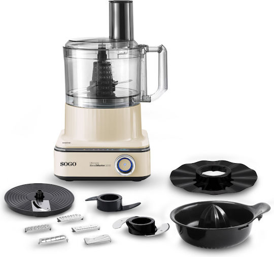 Sogo Multifunctional Food Processor 1000W with Pot 2.3lt and Jug Blender