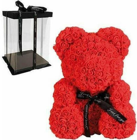 Αρκουδακι Τριανταφυλλα Love Bear 25cm.κοκκινο