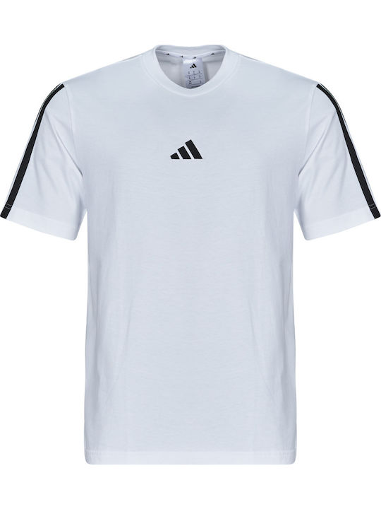 Essentials 3-stripes Αθλητικό T-shirt Λευκό